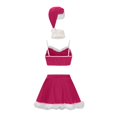 thumbnail image 3 of Gibobby Lenceria para mujer sexy Día de San Valentín Lencería para mujer Bikini Traje de Navidad sexy Pijama(Rosa caliente, G), 3 of 5