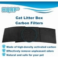 thumbnail image 4 of HQRP 6-Pack Activated Carbon Cat Litter Box Filters Compatible with Van Ness Cat Litter Box, Odor Reducing Charcoal Filters, 4 of 9