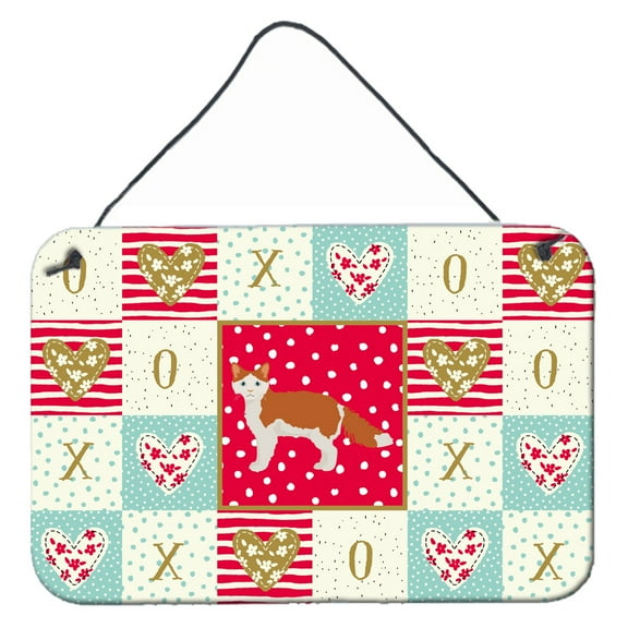 Carolines Treasures CK5637DS812 La Perm 2 Cat Love Wall or Door Hanging Prints 8x12 multicolor