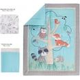 thumbnail image 5 of 3-Piece Woodland Animals Crib Bedding Set, Light Blue/Teal, 5 of 6