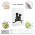 thumbnail image 2 of Wall Art Farmhouse Cat Couple Print Minimalist Black & White Watercolor Painting Two Cats Canvas Wall Art Poster Decorative Bedroom Modern Home Print Picture Artworks Posters 24x36inch(60x90cm), 2 of 6