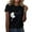 Black, variant on IROINNID Fashion Women Casual T-shirt Graphic Printed Round Neck Comfy Short Sleeve Pullover Blouse Tops