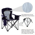 thumbnail image 5 of Alpha Joy Oversized Camping Chair Portable Padded Quad Chair Heavy Duty Lawn Chair Steel Frame Arm Chair with Cooler 450LBS Weight Capacity Suitable for Outdoor Camping, Blue, 5 of 10