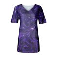 thumbnail image 4 of DPTALR Femmes Tops, Blouse Décontractée pour Femmes Grande Taille des Fleurs Scéniques Impression Col Rond T-Shirt Tops, 4 of 6