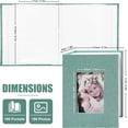 thumbnail image 2 of Green Linen 4×6 Insert Photo Album, 100-Page Single-Pocket Picture Organizer for Travel, Events & Memory Collections, 2 of 6