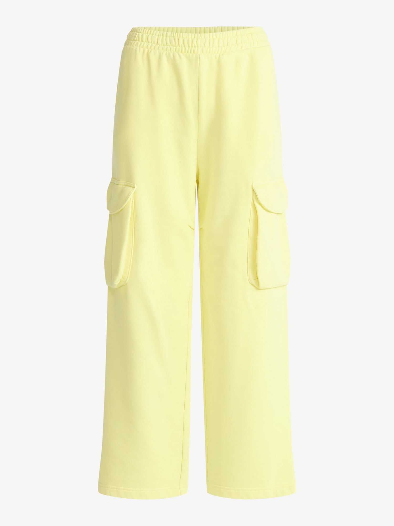Scoop Women's and Women's Plus Utility Wide Leg Cargo Sweatpant, Sizes XS-4X