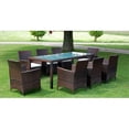 thumbnail image 1 of vidaXL 9 Piece Outdoor Dining Set with Cushions Poly Rattan Brown, 1 of 5