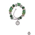 thumbnail image 2 of Stainless Steel Disc She Believed She Could So She Did Green Christmas Bead Bracelet, 2 of 4