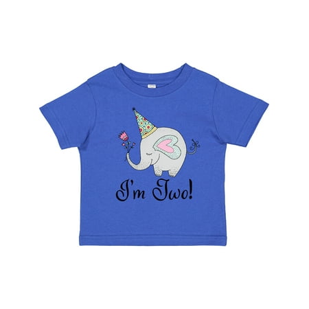 

Inktastic 2nd Birthday Elephant 2 Year Old Girl Gift Toddler Toddler Girl T-Shirt