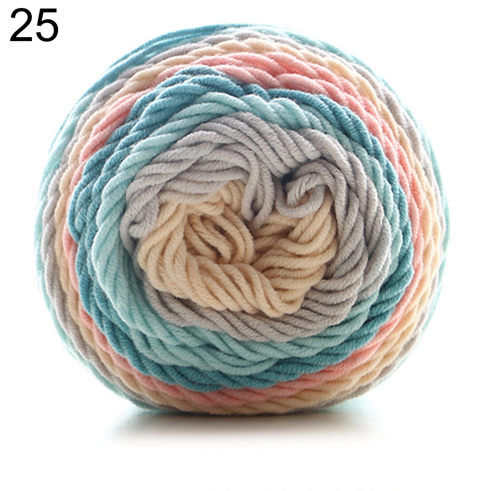 Crochet Yarn Skeins 165G Single Ply Chunky Crochet Yarn Multicolored Yarn  for Knitting and Crafts Soft Knitted Yarn Sweater Scarf Crafting Woven