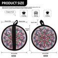 thumbnail image 7 of ZIATUBLES 2 Pieces Pot Holders Oven Mitts 2-in-1 Heat Resistant Hot Mats with Breathable Cotton-Like Liner Non-Slip Quilted Liner Trivets Kitchen 8 Inch Round Decor, Tribal Ethnic Flower, 7 of 7