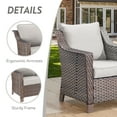 thumbnail image 5 of POCASSY Outdoor Chairs Set of 4 with All Weather Resistant Brown Rattan Patio Chairs, Deep Seat High Back, Patio Furniture Set for Balcony Porch, Garden, Beige, 5 of 8