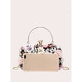 thumbnail image 3 of REMANLAND Women's Sequin 3D Flower Evening Clutch with Crossbody Chain, Black, 3 of 8