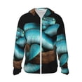 thumbnail image 1 of Fotbe Blue Viper Snake Chaqueta con Protección Solar UPF 50+ para Hombre y Mujer, Camisa con Capucha y Bolsillos-Large, 1 of 7