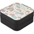 thumbnail image 3 of Coolnut Cartoon Rainbow Cloud Jewelry Box for Women Girls PU Leather Jewelry Organizer Portable Travel Jewelry Case for Small Ring Earring Necklace Women Gifts, 3 of 7