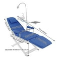thumbnail image 2 of Portable Dental Chair Folding Mobile Chair Tilt Bed with LED Light & Waste Basin, 2 of 16