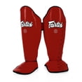 thumbnail image 5 of Espinilleras Fairtex SP5 Muay Thai para hombre, mujer y niño, color rojo, 5 of 5