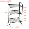 thumbnail image 6 of 3-Tier Metal Wire Shelving Rack, Storage Shelves for Kitchen Pantry, 12"D x 17.8"W x 31.5"H, Bronze, 6 of 9