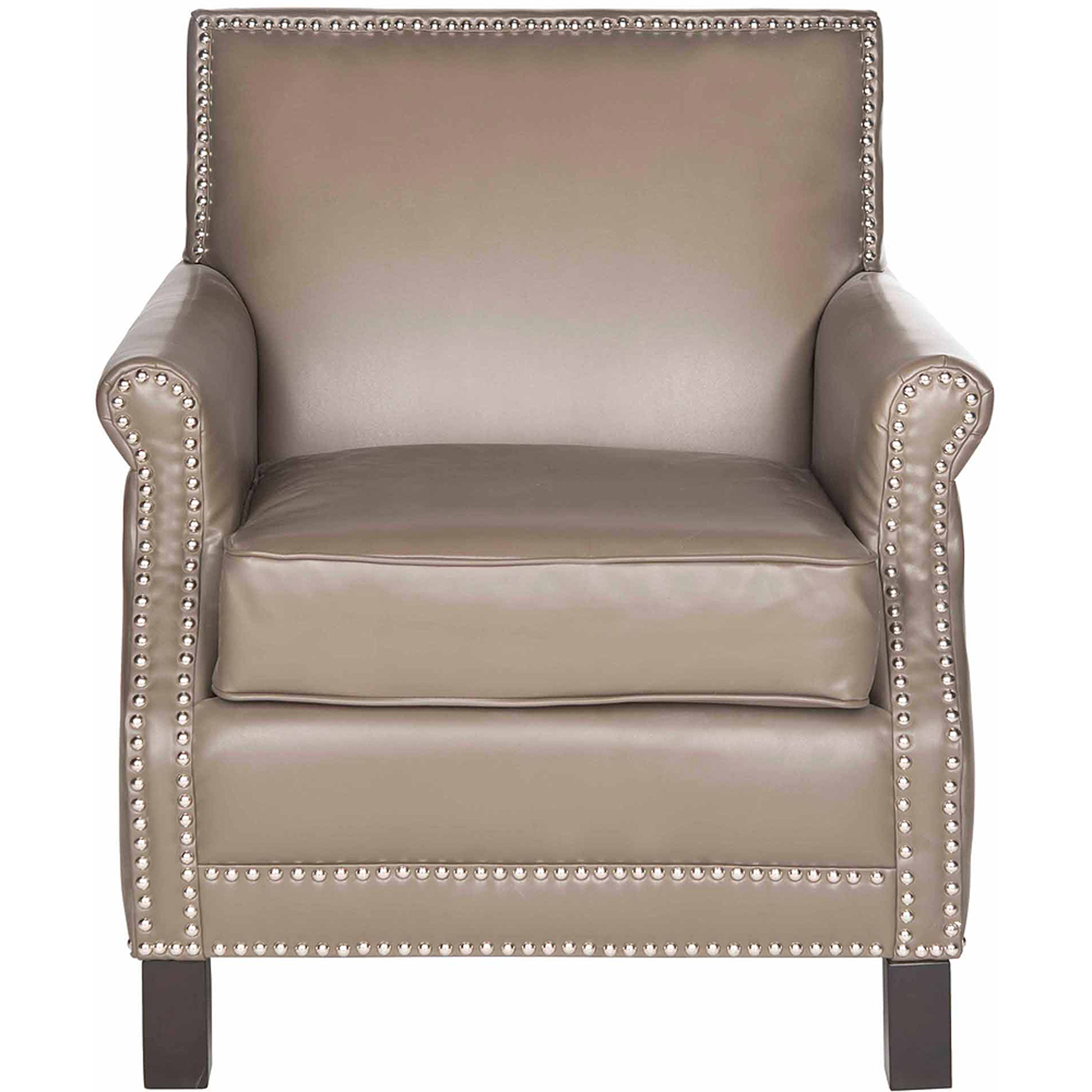 SAFAVIEH Easton Rustic Glam Upholstered Club Chair w/ Nailheads, Clay - image 2 of 4
