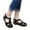 Black, variant on W Sandals For Women Closed Toe Floral Applique Sandals Breathable Perforated Upper Hook And Loop Ankle Strap Soft Sole Summer Casual Shoes Casual Dressy 2026 Shoes Comfort Summer Slides