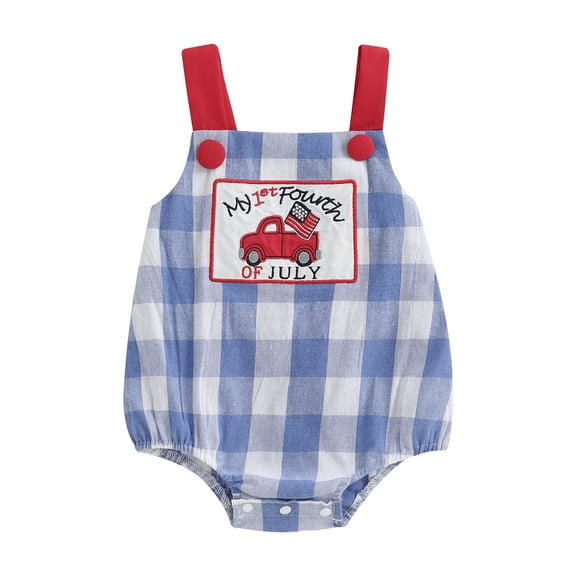 BemeyourBBs Baby Boys Rompers Independence Day Clothes Summer Overalls Jumpsuits