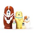 thumbnail image 1 of Muñecas Rusas Anidadas GRPSKCOS Set de 5 Animales de Madera – Perro, 1 of 7