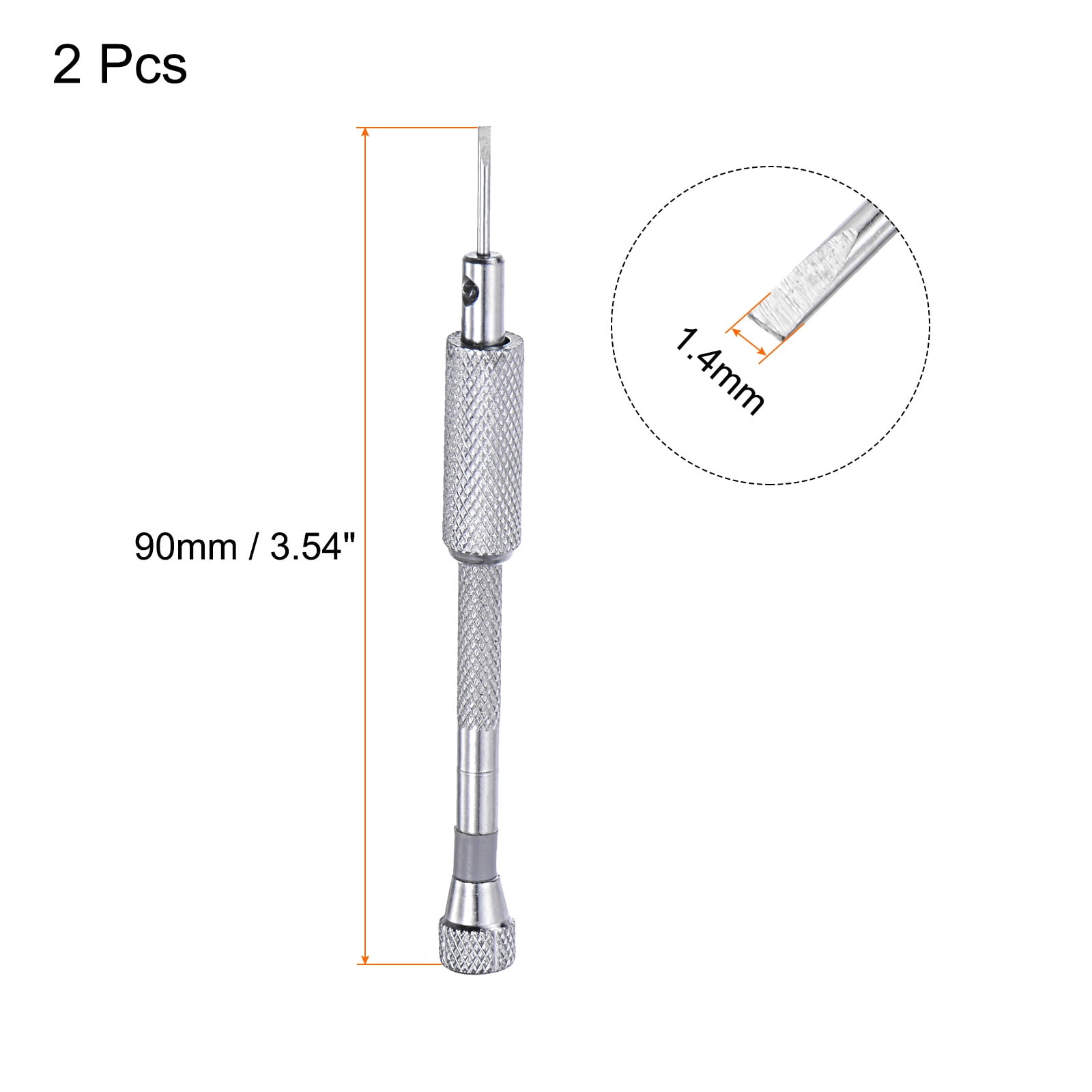 Unique Bargains Micro Precision Screwdriver Flat Head for Electronics Repair 2Pcs 1.4mm