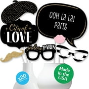 Highcool Big Dot of Hpin Stars Over Paris - Parisian Themed Party P Booth ps, European Flair for Parties, Fren Themed P Booth ps - 20 Ct