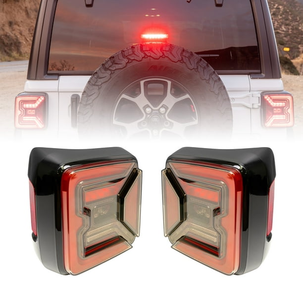 LED Tail Light Replacement for Jeep 2018+ Wrangler JL [Clear-Lens]  [Plug-n-Play] [IP67 Waterproof] LED Brake Light Compatible with Jeep  Wrangler JL Accessories 