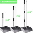 thumbnail image 3 of Dogs Pooper Dog Scooper, Tray Rake and Spade 3 Pack Poop Scoop Adjustable Long Handle Metal with Bin for Pet Waste Removal, No Bending Clean Up for Large and Small, 3 of 7