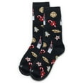 thumbnail image 3 of MeMoi Women's Milk & Cookies Holiday Crew Socks - Womens - Female, 9-11, Black, 3 of 3