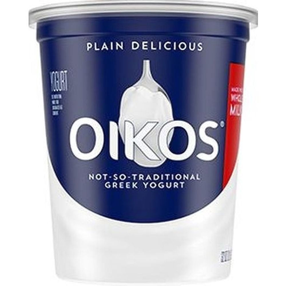 Oikos Organic Plain Whole Milk 4 Percent Fat Greek Yogurt, 32 Ounce -- 6 per case.