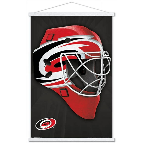 NHL Carolina Hurricanes - Mask 16 Wall Poster with Wooden Magnetic Frame, 22.375" x 34"