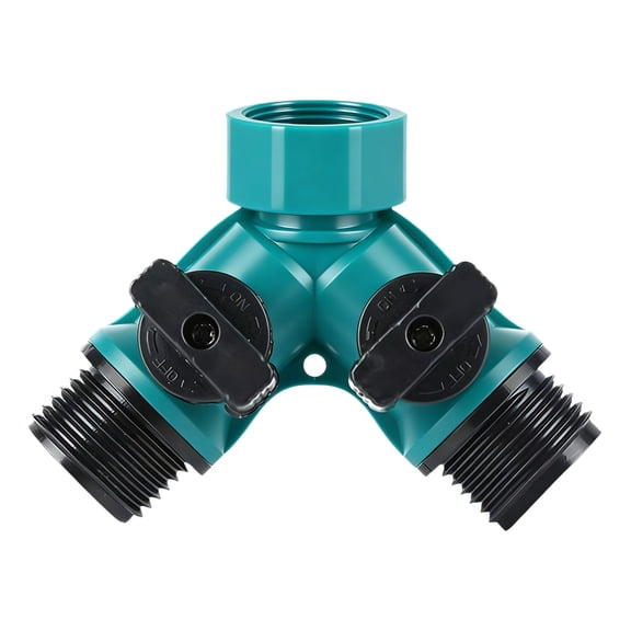 ICERUN Hose Splitter 2 Way,Y-Shaped Hose Splitter,3/4 "Supply Garden Hose Splitter Water Hose Splitter,Green