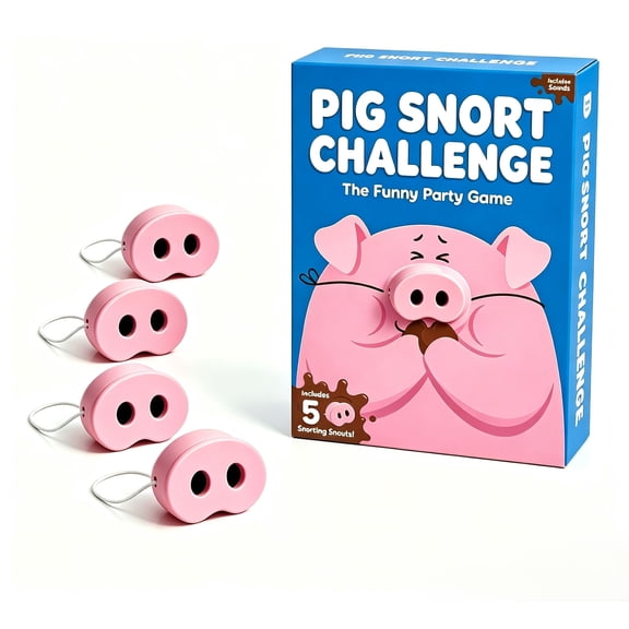 You Laughed and Lost The Party Game! 150 Challenge Cards, 5 Pig Snoring and Mud Tokens | Fun Game for Friends and Family, Suitable for 4-8 Players.
