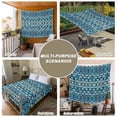thumbnail image 6 of Blue Ombre Geometric Tapestry for Bedroom Wall Hanging Tapestry, Aqua Morocco Modern Abstract Art Ceiling Backdrop Tapestries Poster Blanket Wall Decor for Teens Room Living Room Dorm 51" x 59", 6 of 8