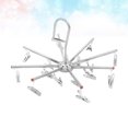 thumbnail image 1 of unbranded 16Ud De Acero Inoxidable Plegable Con 16 Clips Para Toallas Y Ropa Plata, 1 of 8