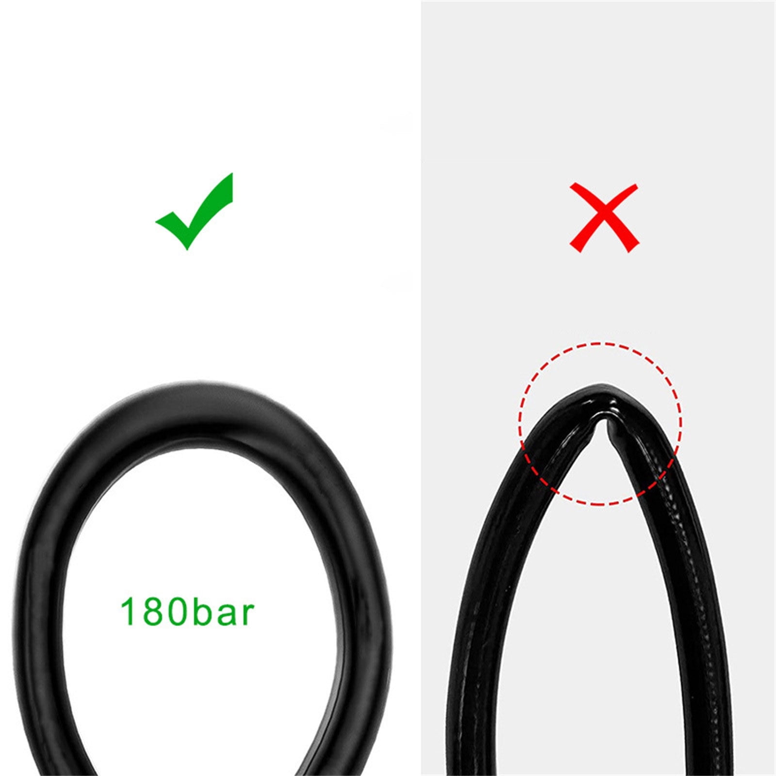 High Pressure Replacement Hose 50ft for Pressure Washer, Quick Connect Power Washer Hose with 1/4 Inch Fittings, M22 Threads for Electric and Gas Pressure Washers