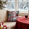 thumbnail image 4 of Christmas Pink Pillow Covers 17.7x17.7 Inches Decorative Pillow Cases Soft Fabric Hidden Zipper Home Holiday Decor Seasonal Decoration, 4 of 5