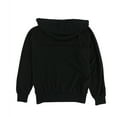thumbnail image 2 of Treasure & Bond Womens Cozy V-Neck Hoodie Sweatshirt, Black, X-Small, 2 of 2