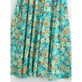 thumbnail image 3 of Vintage Women Floral Print Open Back Sexy Beach Bohemian Maxi Dress Lady High-Low Tassel Strapless Vacation Summer Boho Dress, 3 of 6