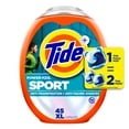 thumbnail image 2 of Tide Power Pods Sport Laundry Detergent Pacs, Advanced Sweat + Stain Fighter, laundry soap detergent pacs, 45 Count, 2 of 19