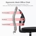 thumbnail image 4 of Low-Back Home Office Task Chair, Armless Executive Computer Desk Chair with Height Adjustable and Swivel Casters for Working Studying Gaming, 4 of 9