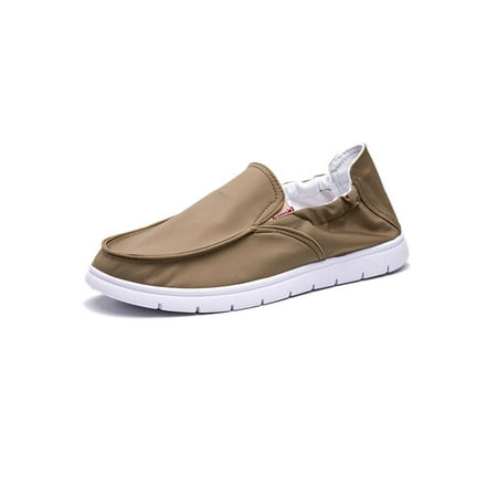 

Lacyhop Men Lazy Slip On Loafers Shoes Breathable Canvas Moccasin Walking Shoes Sneakers