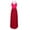 Wine, variant on Ichuanyi Woman Dress, Summer Women Splicing O-Nack Casual Sexy Sling Backless Gradient Halter Mid-Calf Dress
