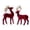 A pair red, variant on Flocking Christmas Reindeer Figurines Deer Statues Table Centerpieces PP Material for Living Room Holiday Decor