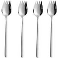 thumbnail image 1 of Zhuge Cuchara de acero inoxidable de 4 piezas para uso doméstico diario, cuchara para helado de 8,2 pulgadas y tenedor para ensalada (plateada), 1 of 5