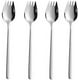 thumbnail image 1 of Zhuge Cuchara de acero inoxidable de 4 piezas para uso doméstico diario, cuchara para helado de 8,2 pulgadas y tenedor para ensalada (plateada), 1 of 5