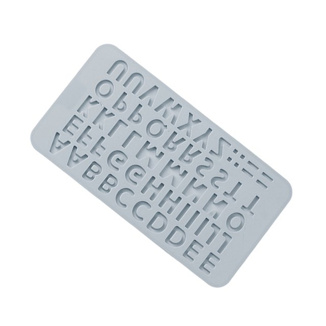 Molde de silicona para fondant con letras mayúsculas, molde para hornear de Chocolate artesanal, herramienta de pastelería de cocina para decoración de pasteles Worallymy JD711053833
