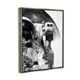 thumbnail image 5 of Stupell Industries Monochrome Astronaut Distant Planet Outer Space Photography Photograph Luster Gray Floating Framed Canvas Print Wall Art, Design by Brandon Wong, 5 of 5